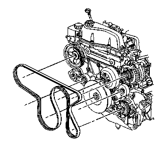 GM 4.2L inline 4200 serpentine drive belt routing diagram picture.