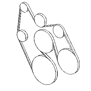 .3L Vortec V6 engine belt replacing diagram routing.