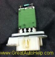 Blower motor resistor module causes fan speeds to not work.