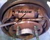 Picture of how to adjust rear drum brakes