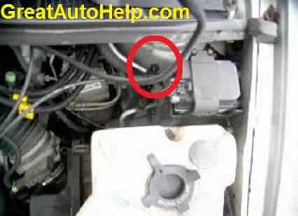 A/C pressure ports location for adding freon on Chevy venture van.