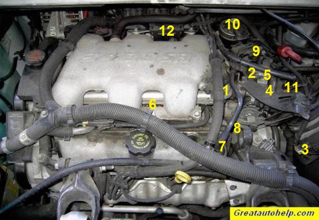 3.4L and 3.1L V6 Engine Sensor Location Pictures and Repair Help